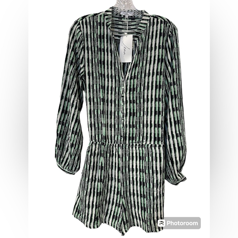 JENN LONG SLEEVE ROMPER WITH POCKETS